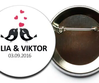 Hochzeit Button 48 voegelchen sicherheits nadel Hochzeit-Button Modell #48 Vögelchen