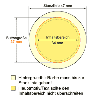 Druckvorgaben 37 mm Buttons